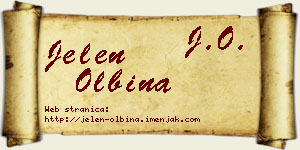 Jelen Olbina vizit kartica